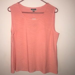 NWT Jacquard JM Collection PXL Peach Tank Top